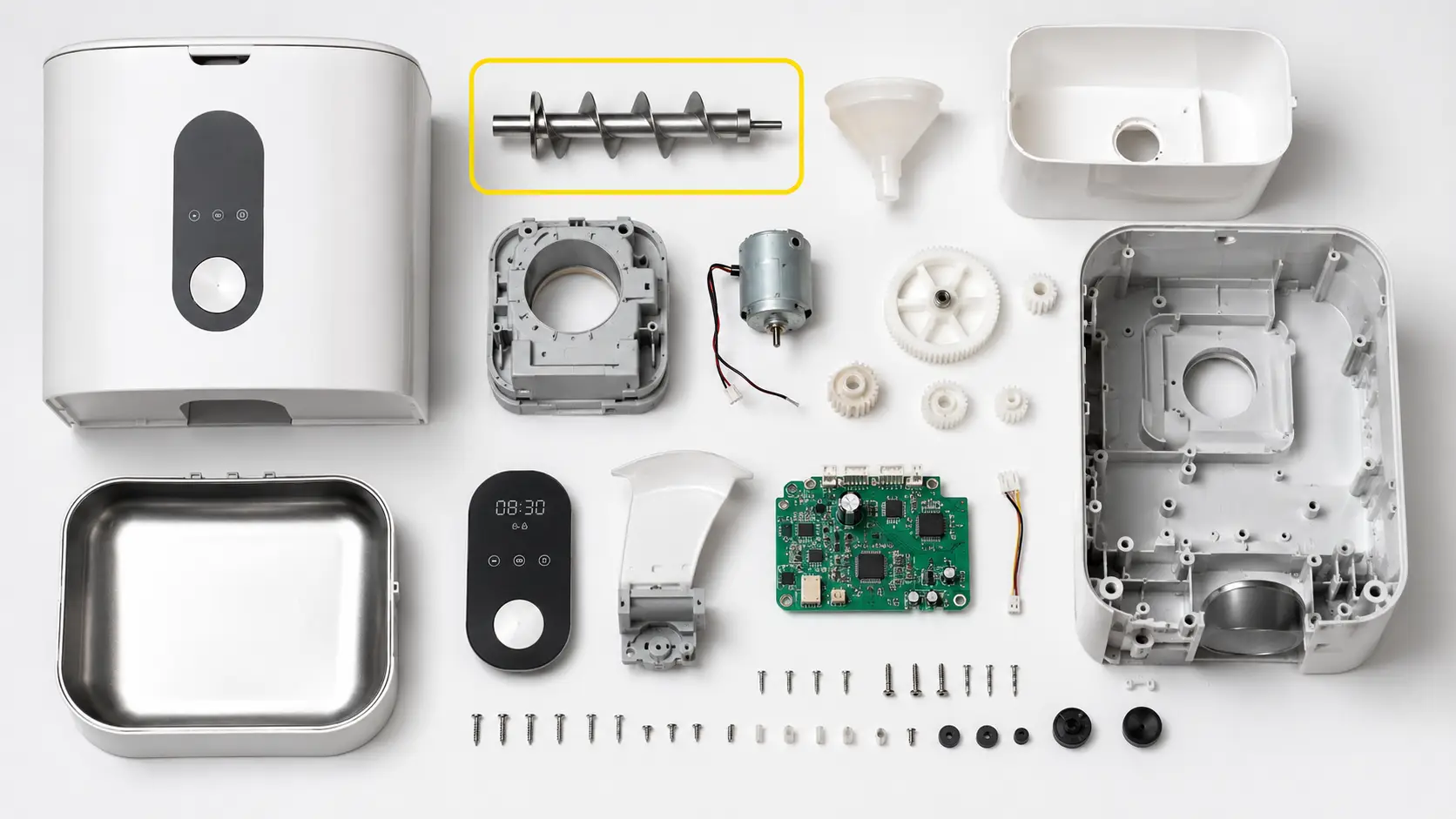 automatic pet feeder worth it - disassembled feeder motor